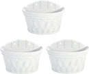 Sungmor Wall Hanging Planters,11.5 Inch Hanging Flower Pots for Railing Fence - Indoor Outdoor Balcony Wall Hanging Basket, Plastic Plant Pot Container - Half Round & 3PC Pack & Grey White by CozyNest Decor