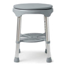 Medline Durable Aluminum Frame, Round Swivel Shower Stool, Gray, Supports up to 300lbs. by TinyTreasures Baby Boutique
