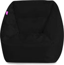 Posh Creations Bean Bag Chair Structured Seat for Kids, Teens and Adults, Comfy Chair for Gaming, Reading and Watching TV, Coronado Chair, Microsuede - Black by TinyTreasures Baby Boutique