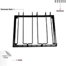 Wine Glass Rack - Under Cabinet Stemware Wine Glass Holder Glasses Storage Hanger Metal Organizer for Bar Kitchen Black by CozyNest Decor