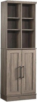Sauder HomePlus Multi-Room Storage Cabinet with Adjustable Shelves and Door Positioning, Kitchen Laundry Bathroom Pantry Storage Cabinet, in Salt Oak Finish by CozyNest Decor