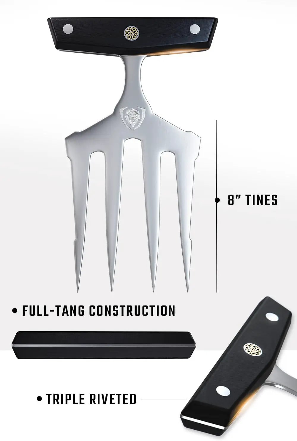 Dalstrong Meat Shredding Claws - Multi-Use Shredding Tool - Lifting, Pulling, Handling Utensils - x2 - Premium HC Stainless Steel G10 Hanlde -BBQ Meats, Brisket & More, photo 6 of 6