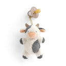 Itzy Ritzy Pacifier & Lovey Set - Natural Rubber Pacifier with Stuffed Animal Lovey - Detachable Plush Cow Binky Holder & Coordinating Natural Rubber Binky, Ideal for Ages 0-6 Months (Cow) by TinyTreasures Baby Boutique