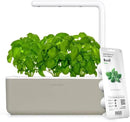 Click & Grow Smart Garden, 3 Pods Indoor Herb Growing System (3 Basil Pods Included)| Easier Than Hydroponics Growing System, Automatic Nutrients, Watering and Grow Light, Noise-free Technology, Beige by GreenHaven Gardens