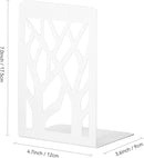 Book Ends, Bookends, Bookends for Shelves, Bookend, Book Ends for Heavy Books, White Metal Book Shelf Holder Home Decorative, Book Stoppers for Shelves, Bookend Supports 3 Pair by CozyNest Decor