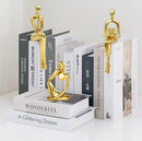 Gold Home Decor Thinker Statue Accents, Set of 3 Thinker Sculptures Office Decor Modern Abstract Resin Decoration on Shelf Table Desk for Living Room Office Bedroom (Large Gold) by CozyNest Decor
