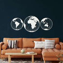 World Map Metal Wall Art