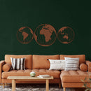 World Map Metal Wall Art