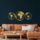 World Map Metal Wall Art