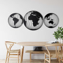 World Map Metal Wall Art