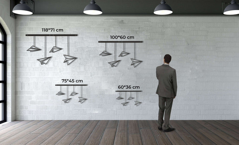 Paper Plane Metal Wall Art