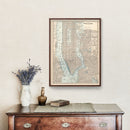 Vintage Map of New York City, New York 1893
