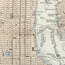 Vintage Map of New York City, New York 1893