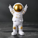 4 Pcs Gold White Astronaut Statues Set, Spaceman Sculpture Figurines Home Ornament Cake Toppers Gift by CozyNest Decor