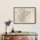 Vintage Map of Philadelphia, Pennsylvania 1893