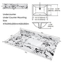 43"x22" Bathroom Vanity Top with Undermount Ceramic Sink and Backsplash