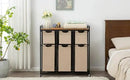 Laundry Basket Organizer, Hampers for Laundry 6 Compartments, Laundry Hamper with 6 Sliding Laundry Sorter Bags, Top Storage Shelf, and Metal Frame (6 Compartments) by CozyNest Decor