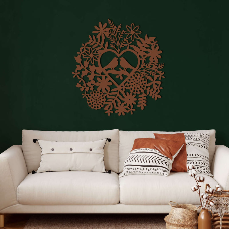 Love Birds Metal Wall Art