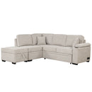Sleeper Sofa Bed, 2 In 1 Pull Out Sofa Bed L Shape Couch With Storage Ottoman For Living Room, Bedroom Couch And Small Apartment by HouseOfZazla