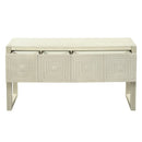 Geometric Carved Console Table With 3 Soft Close Drawers by HouseOfZazla