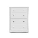 Storkcraft Crescent 4 Drawer Chest (White) – GREENGUARD Gold Certified, Dresser For Nursery, 4 Drawer Dresser, Kids Dresser, Nursery Dresser Drawer Organizer, Chest of Drawers by TinyTreasures Baby Boutique