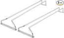 Soro Essentials- 16" Glass Hanging Stemware Rack Chrome Plated Set of 2- Wine Glass Hangers Under Shelf Cabinet Wire Wine Holder Storage Hanger for Cabinet Kitchen Bar or Home by CozyNest Decor