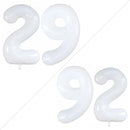 GOER Number 29 Balloons for 29th Birthday Party Decorations,42 Inch Jumbo Foil Helium 92 Balloons for 92nd Birthday Party Decoration (White) by TinyTreasures Baby Boutique
