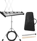 Giantex Percussion Glockenspiel Bell Kit 30 Notes, Xylophone with Adjustable Height Frame, Music Stand, 8" Practice Pad, Bell Mallets, Drumsticks, Carrying Bag, for School Band Beginner Student by TinyTreasures Baby Boutique