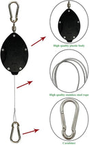 Retractable Plant Hanger, Plant Hook Pulley with Stainless Steel Rope Reaching to a Length of 63 Inches and Carrying 44 Pounds, Easy for Hanging, Plant Watering or Bird Feeding by GreenHaven Gardens