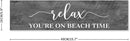 Generic Funny Wood Sign Relax You're On Beach Time Rustic Wooden Hanging Sign Home Farmhouse Kitchen Wall Decoration 16 x 6 Inch by CozyNest Decor