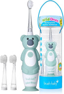 brush-baby WildOnes™ Rechargeable Kids Electric Toothbrush – Koala | Flashing Lights, 2-Min Timer, Waterproof, 3 Brush Heads | Toddler & Child Toothbrush Ages 0-10 | Soft Bristles by TinyTreasures Baby Boutique