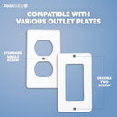 Outlet Cover Box for Child Safety (2 Pack) Duplex & Decorator Electrical Outlet Plates, Concealed Access Buttons, and Spacious Compartment - Jool Baby by TinyTreasures Baby Boutique