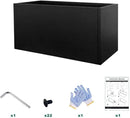 Black Planter Box Galvanized Steel Metal Planter Rectangular Indoor Large Outdoor Planters Steel Metallic Heavy Flower Pot 36In x 12In x 16In Commercial Residential for Patio, Deck, Backyard, Garden by GreenHaven Gardens