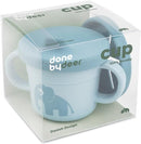 Done by Deer Elphee Blue Snack & Sippy Cup – Spill-Proof Toddler Cup with Soft Spout, Easy-Grip Handles, and Snap-On Lid – Perfect for 6-Month-Olds by TinyTreasures Baby Boutique