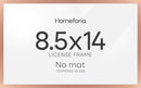 Homeforia 8.5x14 Marriage License Frame, High End Metal 8.5 x 14 Rose Gold Marriage Certificate Frames, 14x8.5 Picture Frame for Wall & Tabletop, 8.5x14 Photo Frame, Tempered Glass, Wall Kit, Set of 1 by CozyNest Decor