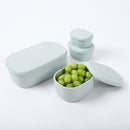 BLUE GINKGO Nesting Silicone Containers - Set of 3 Hard-Shell Silicone Food Storage Containers | BPA Free, Airtight, Dishwasher and Freezer Safe (6.7oz, 10oz, 20oz) - Green by TinyTreasures Baby Boutique