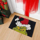 Gertmenian Disney Mickey Mouse Doormat Rug Retro Front Door Coir Mat Welcome Home Indoor Outdoor Entryway Carpet, 2-Pack 20x34, The Grinch Ho Ho Ho/Santa by CozyNest Decor
