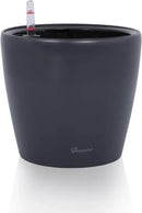 Dexceder 9x8 Inches Self Watering Planter Indoor Outdoor, Inner Pot Design, Thickened Table Flower Plant Pot with Water Level Indicator (Slate Gray Matte) by GreenHaven Gardens