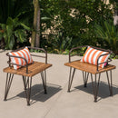 Zion Industrial Wood and Metal Chair (Set of 2)