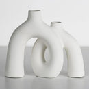 CEMABT Modern Nordic Boho Vase Set - Elegant White Matte Ceramic Home Decor for Living Room, Bookshelf, Mantel, Entryway Table & Console Décor | Shelf Decorations Gift by GreenHaven Gardens