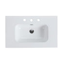 Glossy White Ceramic Integrated Sink by HouseOfZazla