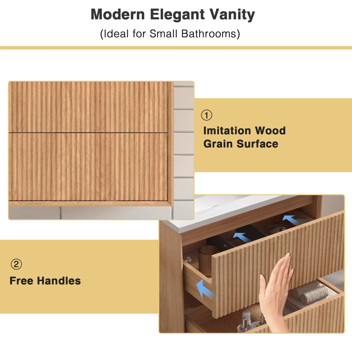 24" Floating Bathroom Vanity Set, photo 10 of 10