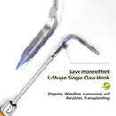 Berry&Bird Garden Hook Weeder, L-Shape Single Claw Hook Crack Weeder for Crevice Weeding and Soil Loosening, Garden Digging Cultivator Weed Remover Tool for Garden Patio Lawn Yard Moss Terrace Paving by GreenHaven Gardens