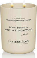 M&SENSE Natural Soy Candle| Vanilla Sandalwood | 16.6 oz, 95H Burn | Minimalist Scented Candle for Relaxation, Gifting, Home Décor | for Bedroom, Office, Party Large by CozyNest Decor