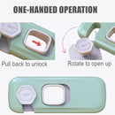 5 Pack Child Proof Refrigerator Lock, QYESWHSR Fridge Locks for Kids with Sticky Adhesive Pads, Child Safety Locks for Doors, RV Refrigerator, Oven Lock Child Safety Baby Cabinet Locks - Green Updated by TinyTreasures Baby Boutique