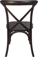 EMMA + OLIVER 2-Pack Walnut X-Back Chair by CozyNest Decor