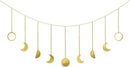 Mkono Moon Phase Wall Hanging Boho Aesthetic Room Decor Metal Moons Garland Hanging Art Bohemian Home Decoration for Girls Room Nursery Bedroom Livingroom Dorm, Ideal, Gold, 50" by CozyNest Decor