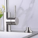 SinkTop Air Switch Kit (Long Full Brass Button) for Disposal, Dual Outlet, (Brushed Nickel) by CozyNest Decor