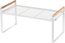PATIKIL Kitchen Cabinet Shelf Organizer, Wood Counter Shelf Stackable Storage Shelf For Cupboard, Pantry, Corner, Under Sink - White by CozyNest Decor