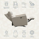Nurture& The Glider Premium Power Recliner Nursery Glider Chair with Adjustable Head Support | Designed with a Thoughtful Combination of Function and Comfort | Built-in USB Charger (Ivory) by TinyTreasures Baby Boutique